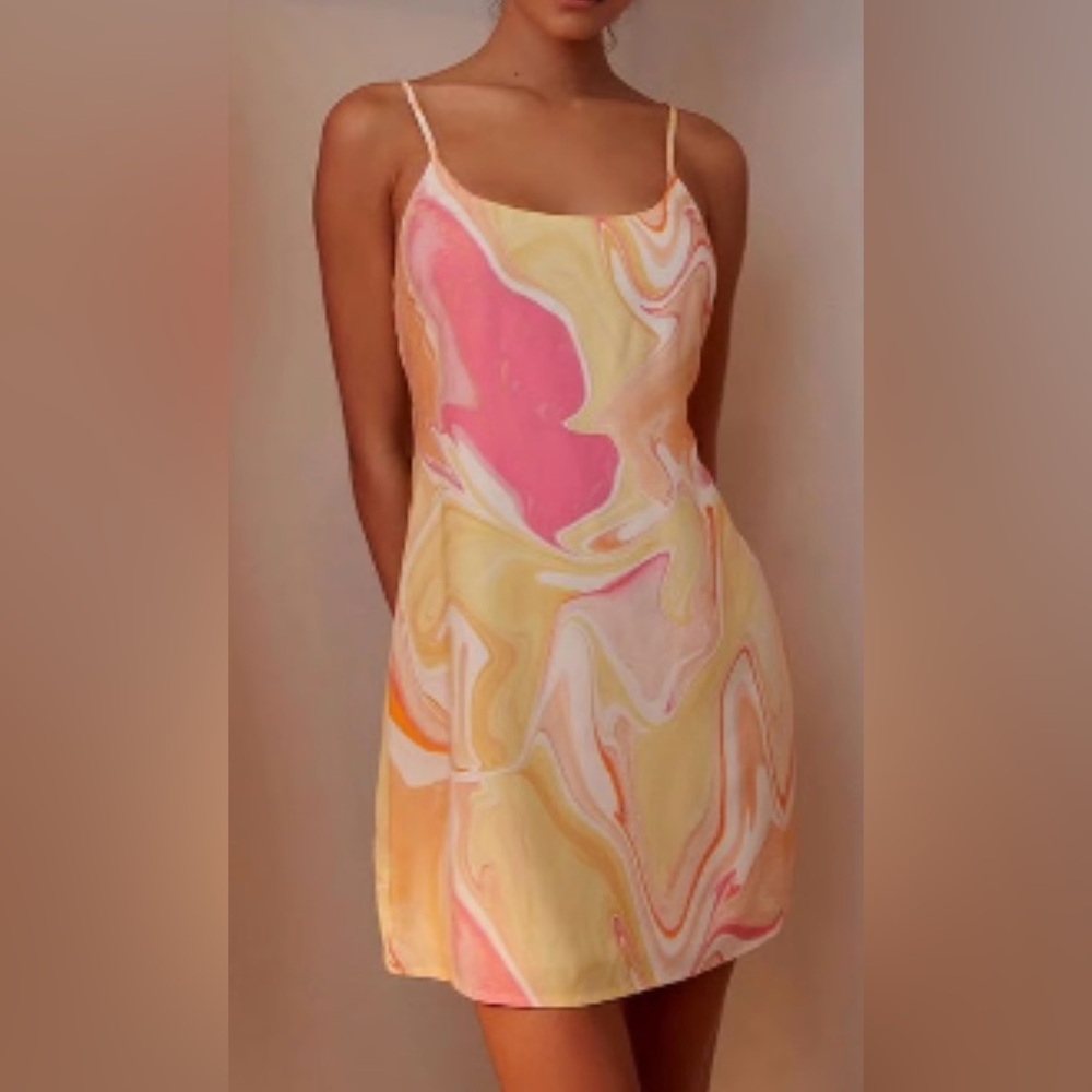 LA Hearts Scooped Tie Back Mini Dress PacSun Size S